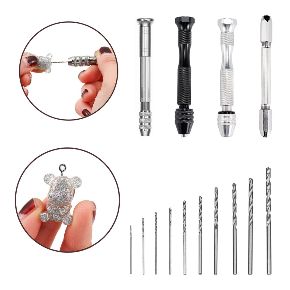 Kovová vŕtačka ruky 0,8-3,0 mm vŕtačka pre živice formy UV Epoxidová živicia formy Nástroje DIY šperky