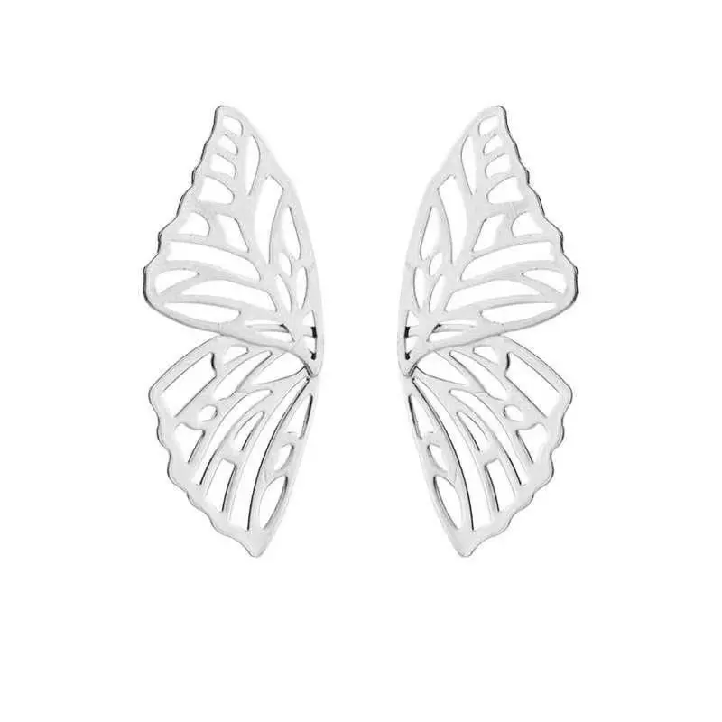 Kovové dutiny Butterfly Stud náušnice osobnostné náušnice módne doplnky
