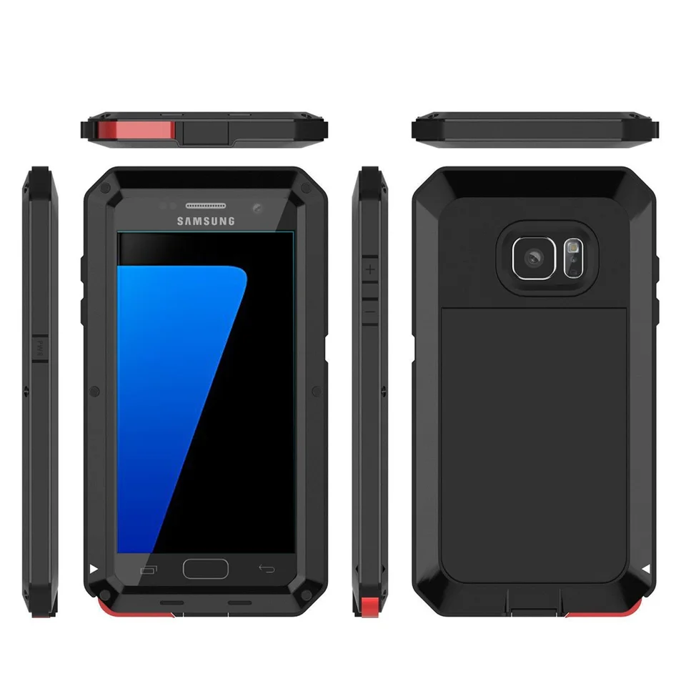 Kovové puzdro pre vojenskú známku pre Samsung Galaxy S7/S7 Edge/S8/S9/S10/S10E/S20/S21/S22/S23 Prípad