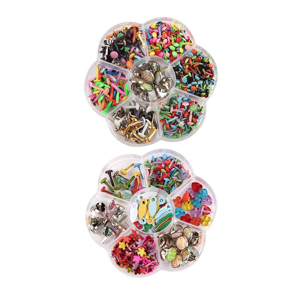 Kovové remeselné upevnenie Brads DIY karty výroba detí scrapbooking zdobenie materiály Nivets dekorácie umenie