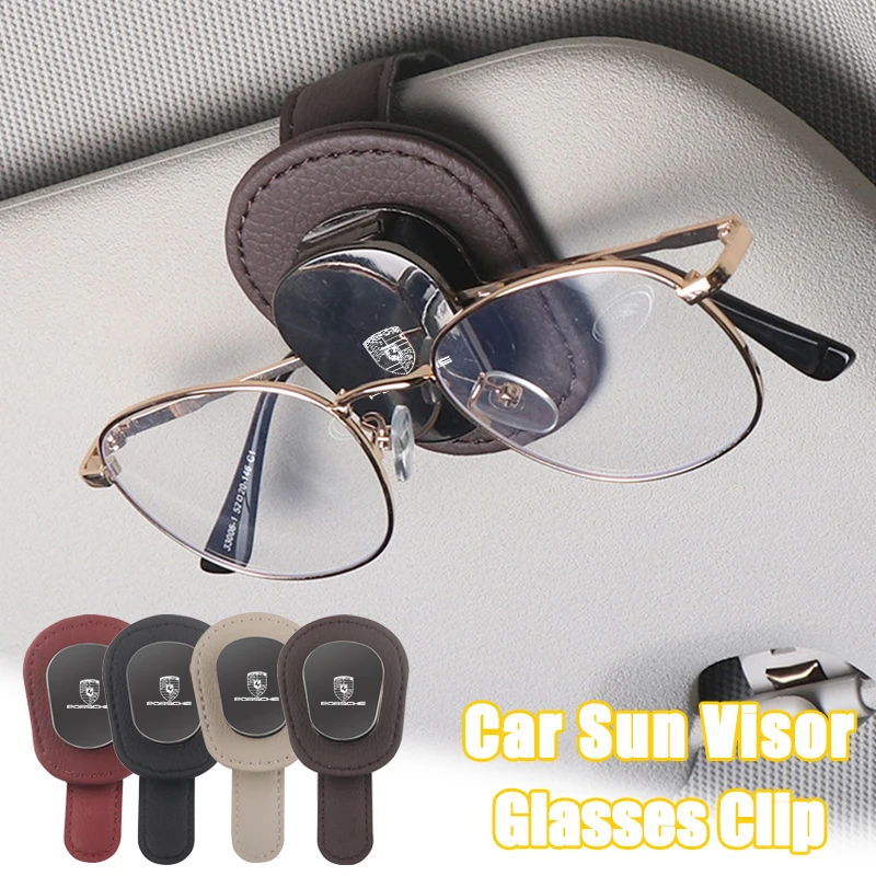 Kovové slnečné okuliare Sun Sun Clip Sun Shock Storage pre Porsche Cayenne Panamera Macan 911 718 Taycan Boxster Cayman Accessories