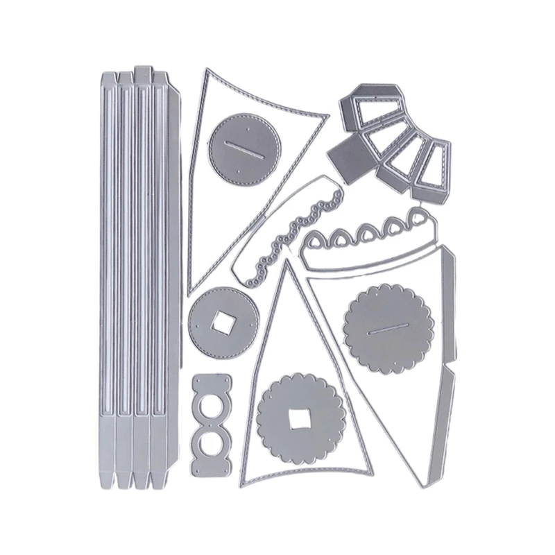 Kovové výrezy 3D dáždnik rezanie zomiera reliéfové šablóny formy pre scrapbooking album dekorácie D2RD