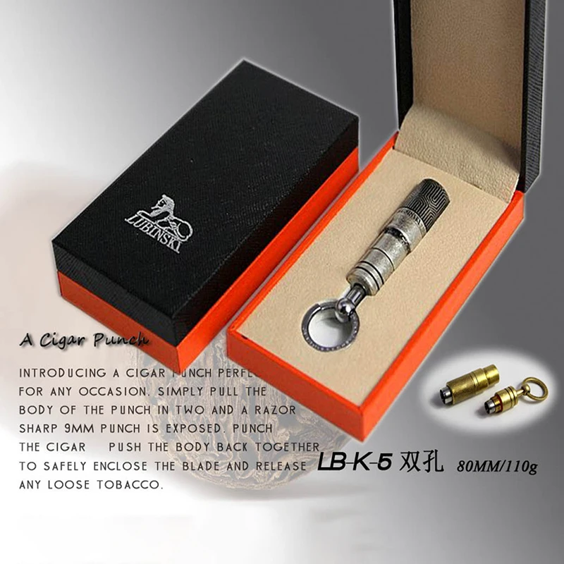 Kovový cigaret punč cuta na kubové cigarizačné náradie pre prenosný otvor pre prenosný otvor ostré mini cigarie