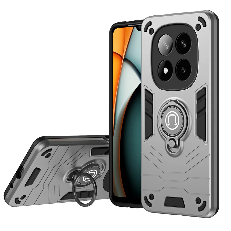 Kovový držiak na kartu prstom pre ochranu puzdra pre Xiaomi Redmi Poznámka 14 Pro + Note14 Pro Poznámka 13 PRO 12 11 10S