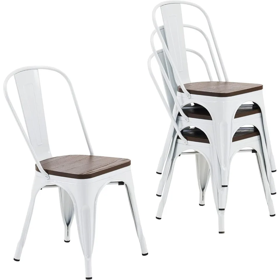 Kovový jedálenský kreslo statok tolix štýl pre kuchyňu jedáleň kaviareň reštaurácia bistro terasa, stohovateľnosť