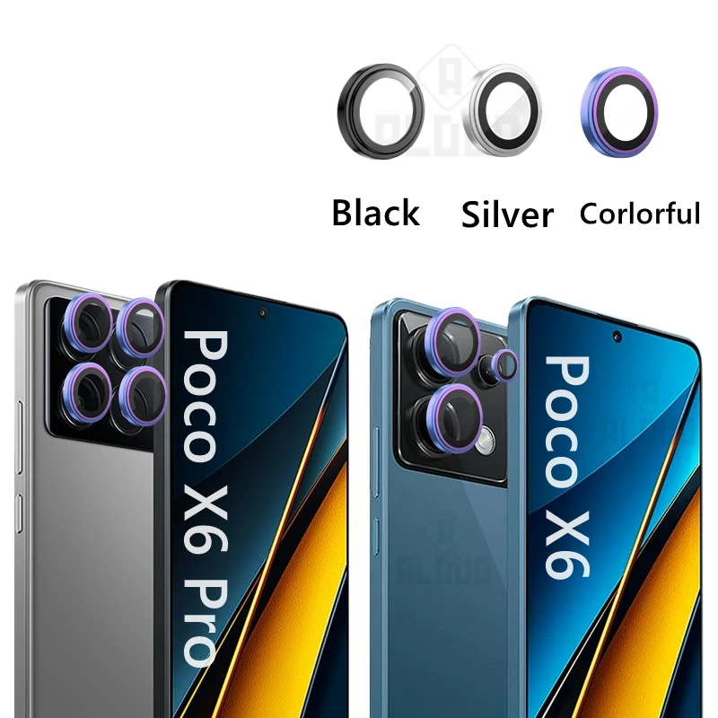 Kovový kovový prsteňový sklo pre Xiaomi POCO X6 Pro Ochnate