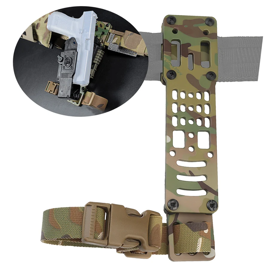 Kovový modulárny pištoľový adaptér Kompatibilný s Platformou QLS Tactické puzdro kvapka nohy lovecké poľovníctvo Airsoft Quick Pull Draw