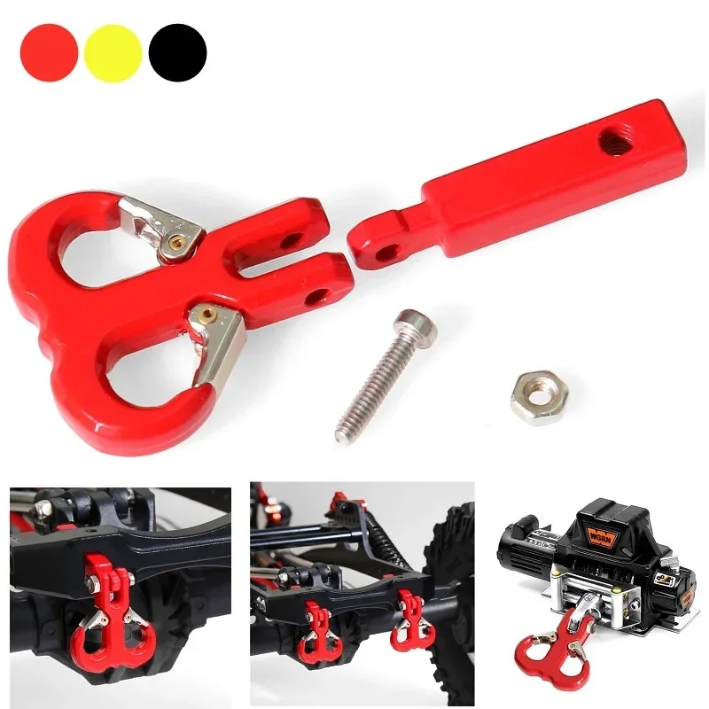 Kovový navijakový nárazníkový prívesok s háčikmi Hitch Hitch Hitch Hitch pre 1/8 1/10 RC Crawler Car Axial SCX10 TRAXXAS TRX4 D90 Aktualizované diely