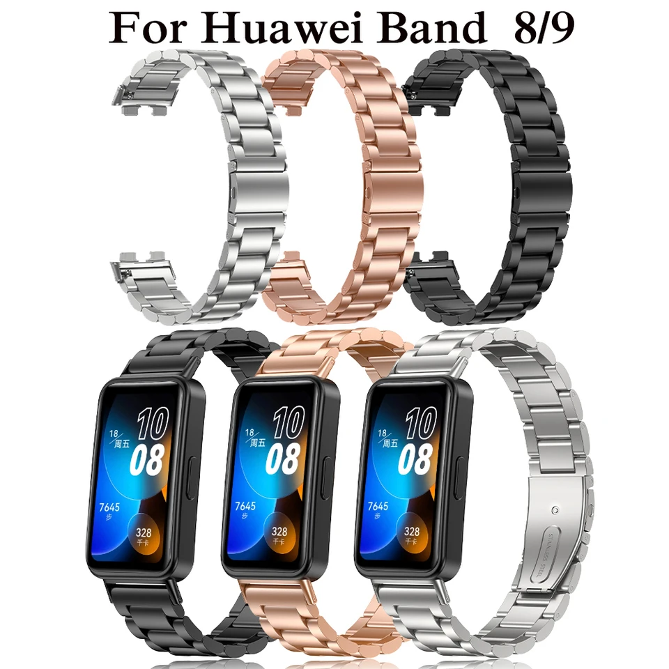 Kovový popruh pre Huawei Band 8 Band9 Smartwatch Nerezová oceľ Quick Release Watchband Bracelet Base WristsTrap Príslušenstvo