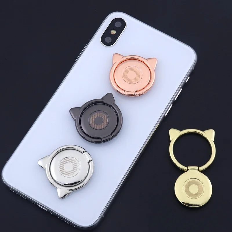 Kovový prsteň mobilného telefónu Smartphone držiak na mobilný telefón Roztomilý držiak na kapetový telefón pre Xiaomi Huawei Bracket Stand Adsessories