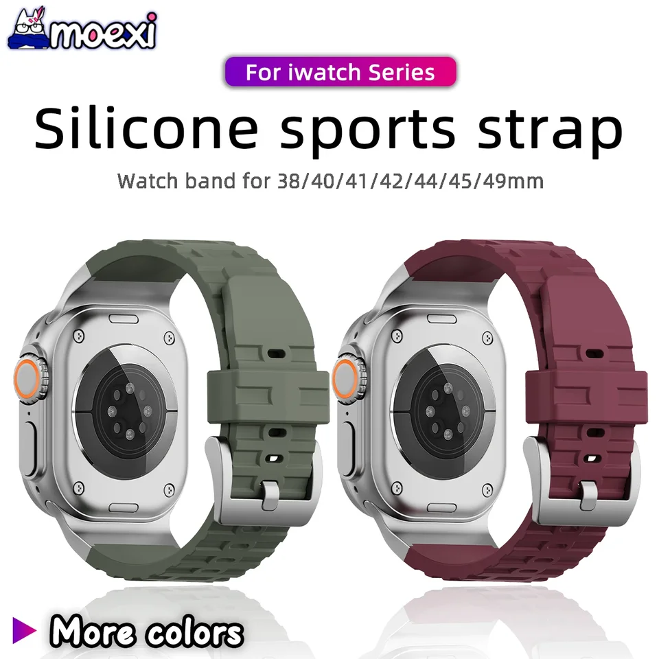 Kovový silikónový remienok pre HK10 Ultra 3 Smart Watch HK9 Pro Max Ultra 2 44 mm 45 mm 42 mm 38 mm 49 mm HK8 H12 Ultra DT8 Plus S9 SE pás