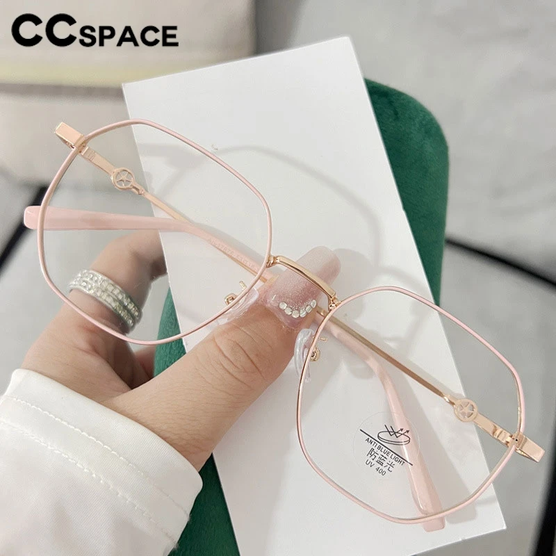 Kovový veľký rám proti modrému svetlu Čítacie okuliare Dámy Round Resin Optical Presbyopic Of Fyeglass Custom Diopter+50 ~+600 #302867