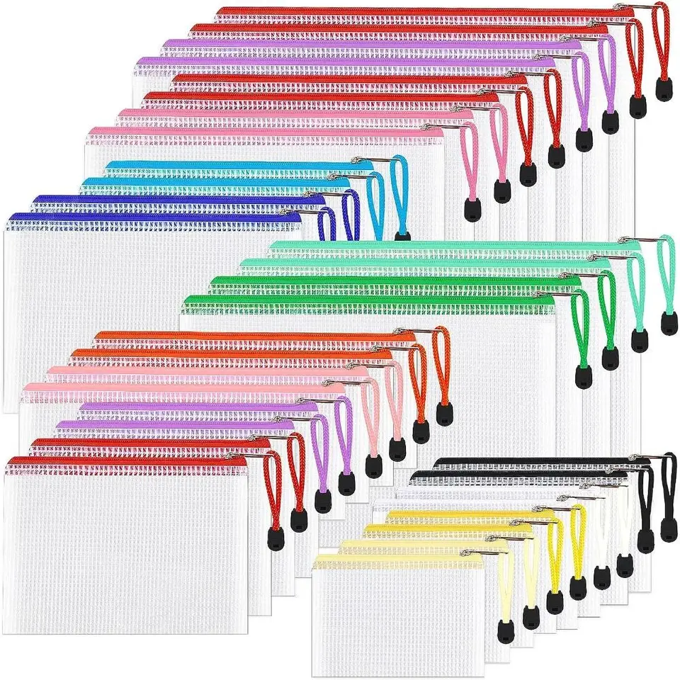 Kozmetické tašky na make -up siete Zipper Petouch Organizátor Paper Organizátor Veľká kapacita priečinka Archív Archívne priečinok Nepremokavý organizátor súborov