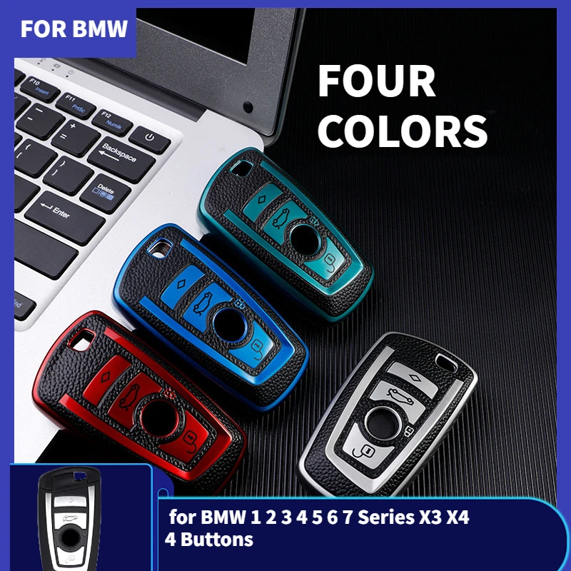 Koža Kľúčový kryt TPU TPU pre BMW 1 2 3 4 5 6 7 Series X3 X4 4 Tlačidlá automatické diaľkové obaly Ochrané príslušenstvo