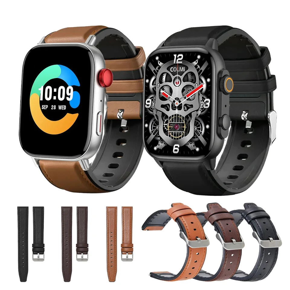 Koža s 22 mm ＋ Silikónový remienok pre Colmi C8 Max/V75 GPS/V73/M42/M41/P68/C81/P60/P71 PRE SUUUNTO 5 Vrchol/Vertikálne náramky