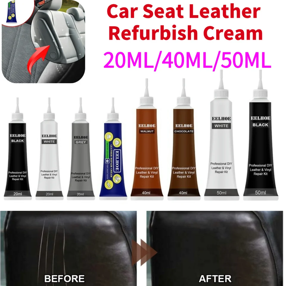 Koža s koženou rekonštrukciou autosedačky 20 ml/40 ml/50 ml opravy Pasta Obnovenie Luster Luster Sofa Kožená opraváren gélových vozidiel