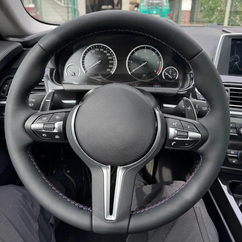 Kožená koža na volant pre bmw F30 3 5 série F10 F13 F01 M5 M Performance Sport F32 F11 E90 E83