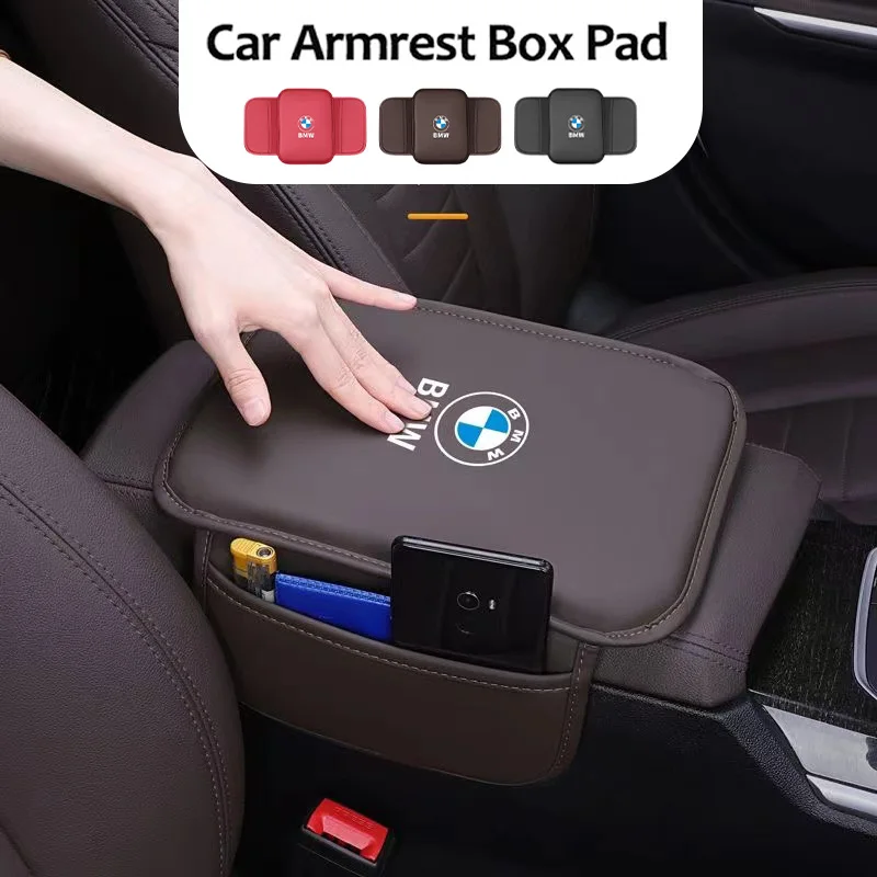 Kožená lakťová lakťová lakťová skrinka na lakťový podpora vyvýšeného vankúša pre všetky výkony BMW F25 F26 F15 F16 E90 E91 E92 E60 E84 G22 E46 G20