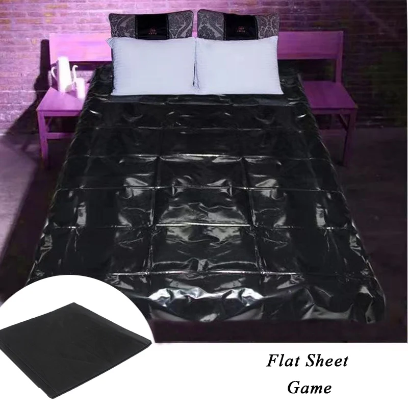 Kožená nepremokavá posteľná bielizeň PVC Vinyl Pár vankúše Rat Bed Let Lieft Relief Bed Bed Liete pre dospelých párov hrajte kúpele