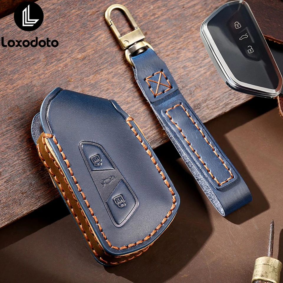 Kožená peňaženka pre klávesy FOBS Key Case Keychain Car Kryt Key pre sedadlo Cupra Formentor Leon Skoda Octavia A8 pre VW Golf 8 ID4