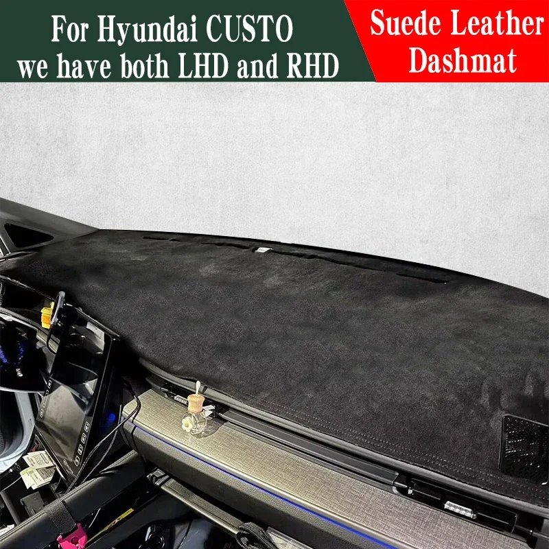 Kožená prístrojová doska Dashmat Dashboard Pad Dash Mat Carpet Styling Príslušenstvo pre Hyundai Custo