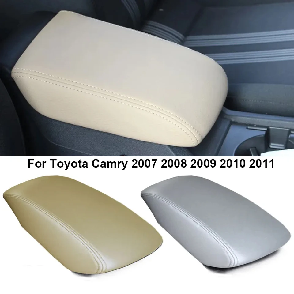Kožené auto centrum konzoly veka lakťového lakťového klietky Ochrana sivej ochrany pre ochranu pre Toyota Camry 2007 2008 2009 2010 2011