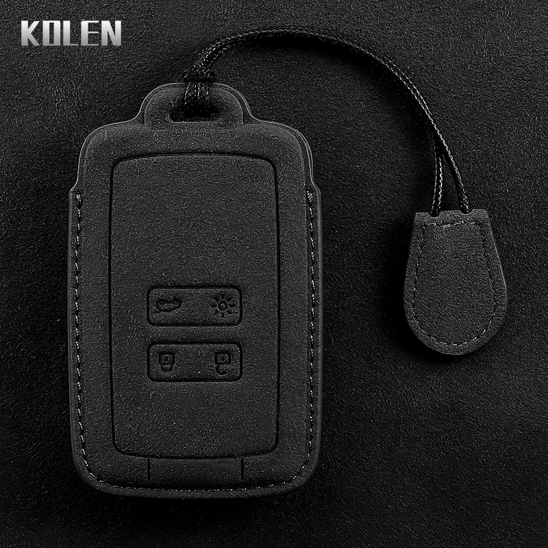 Kožené auto diaľkové karty kryt kryt shell fob pre Renault Koleos Captur Megane Clio Scenic Talisman Arkana pre Dacia Sandero