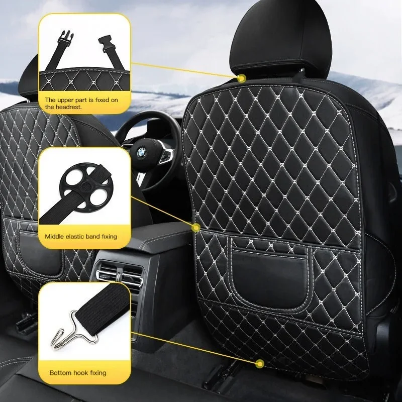 Kožené auto proti kopu rohože automatické chrbtové krytiny sedadla pre deti pre deti