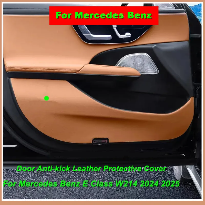 Kožené autá Dverové anti-Kick Mat Mat Prabica Ochranná nálepka na obrusy pre Mercedes Benz e Class W214 E260 E300 2024 2025 Príslušenstvo