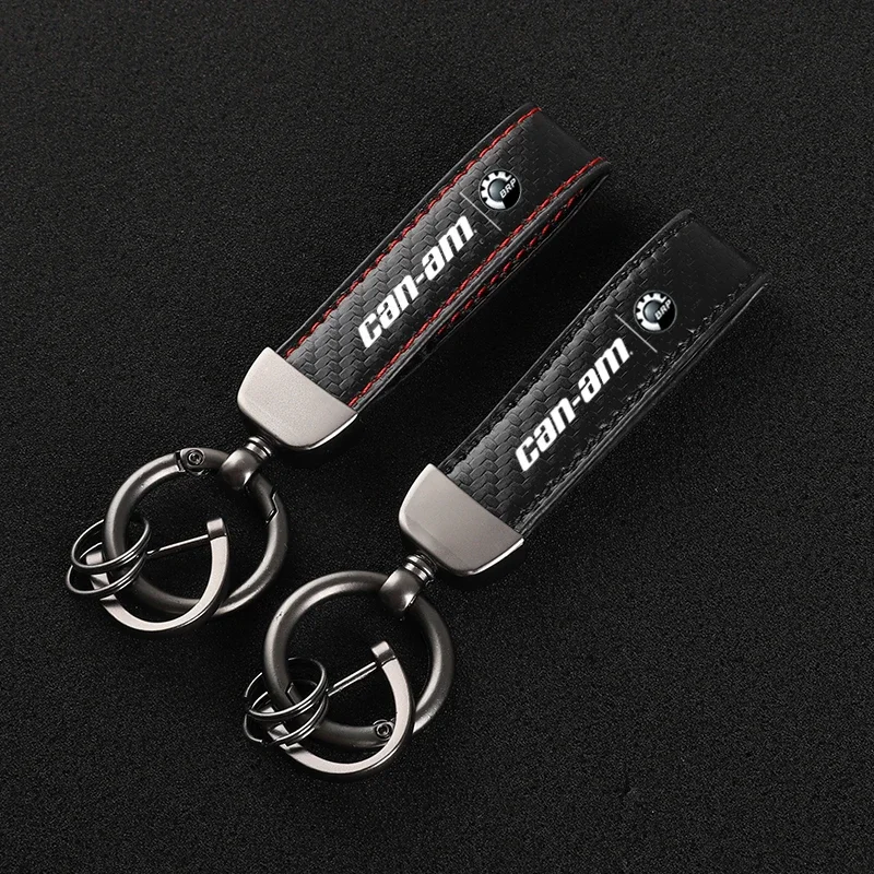 Kožené autá Keychain Horseshoe Buckle Jewelry pre BRP Can-Am s doplnkami pre auto s logom