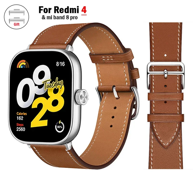 Kožené hodinky remienok pre Redmi Watch 4 Smart Smart Rstintband Accessories Belt WatchBand Correa pre Xiaomi Mi Band 8 Pro Bracelet