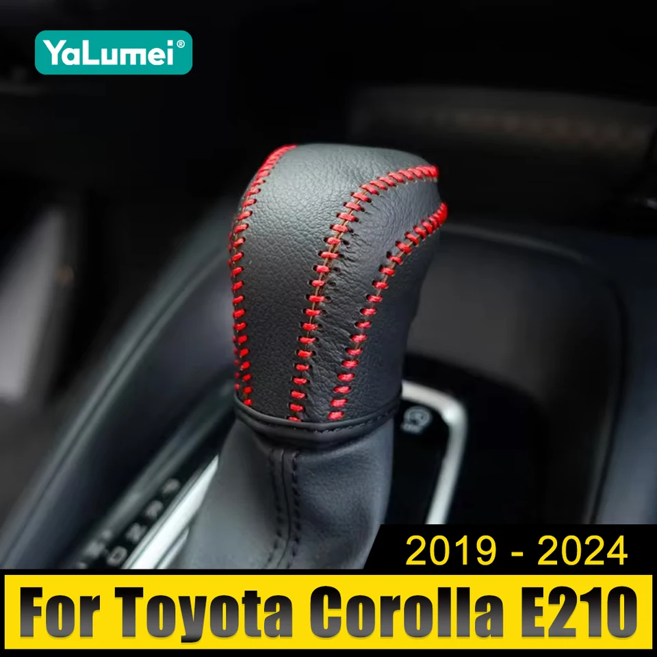 Kožené prevodové koleso na posun gombíkového gombíka prevodovky prevodové obojky pre koláč pre Toyota Corolla E210 2019-2021 2022 2023 2024 Hybrid