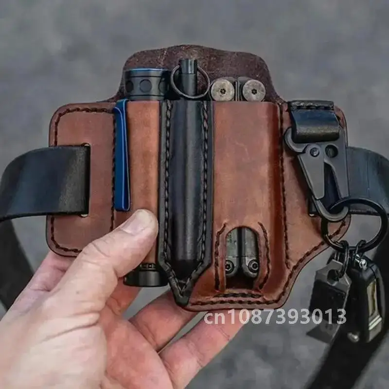 Kožené puzdro pre Leatherman Multitool Puseath EDC vreckový organizátor Hunt taktický nôž vrecko na baterku Camping Outdoor Tool