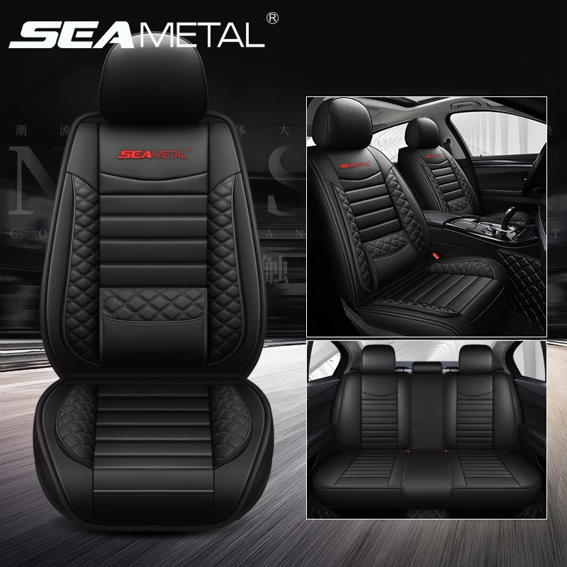Kožené sedadlo Four Seasons Interiér Luxusné autosedačky Cake Universal Protector sedadlo Cushion Automobily Sedadlá sada rohoží