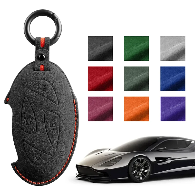 Kožené semišové vozidlá Kľúčové puzdro pre Hyundai n Držiteľ držiaka v štýle Multicalour Car Key Case Interior Part Auto Accesseries