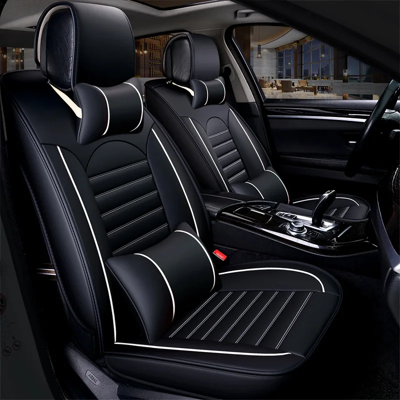 Kožené univerzálne kryty autosedačiek pre Changan All Model CS55 CS35 Plus CX70 ALSVIN CS15 CS75 CS95 CS85 Automatické príslušenstvo Styling