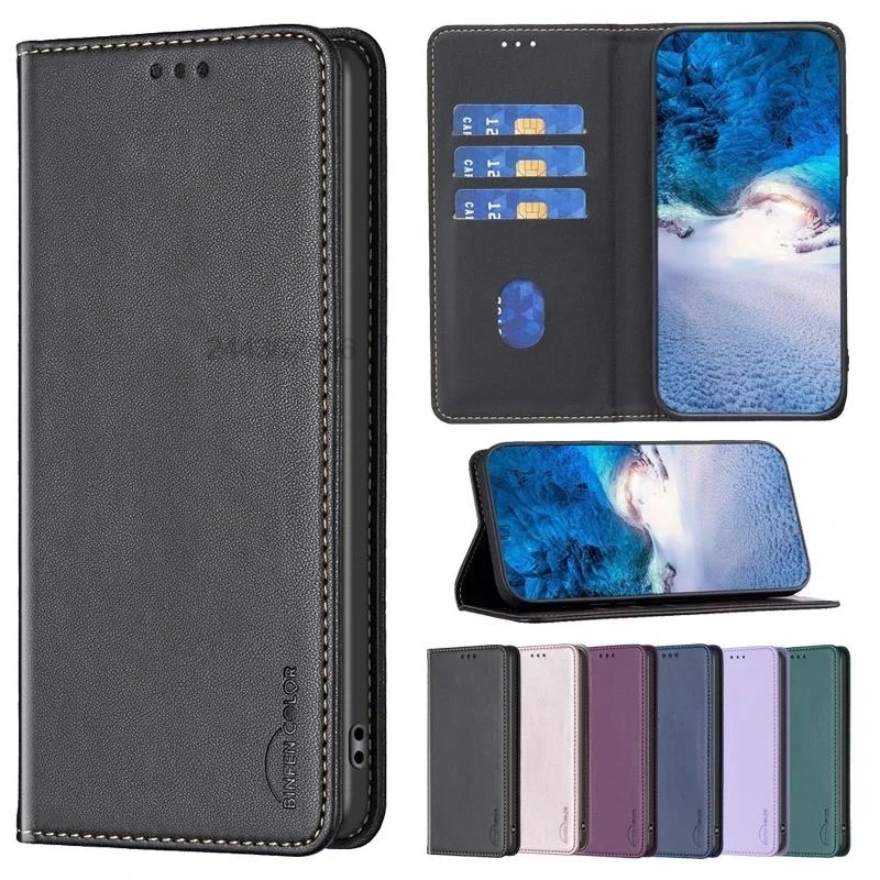 Kožený kryt z pohotovostnej konzoly pre Nokia C32 C22 C12 C02 G42 G22 G11 G310 Krytá peňaženka Magnetické flip písmeno kožené puzdro