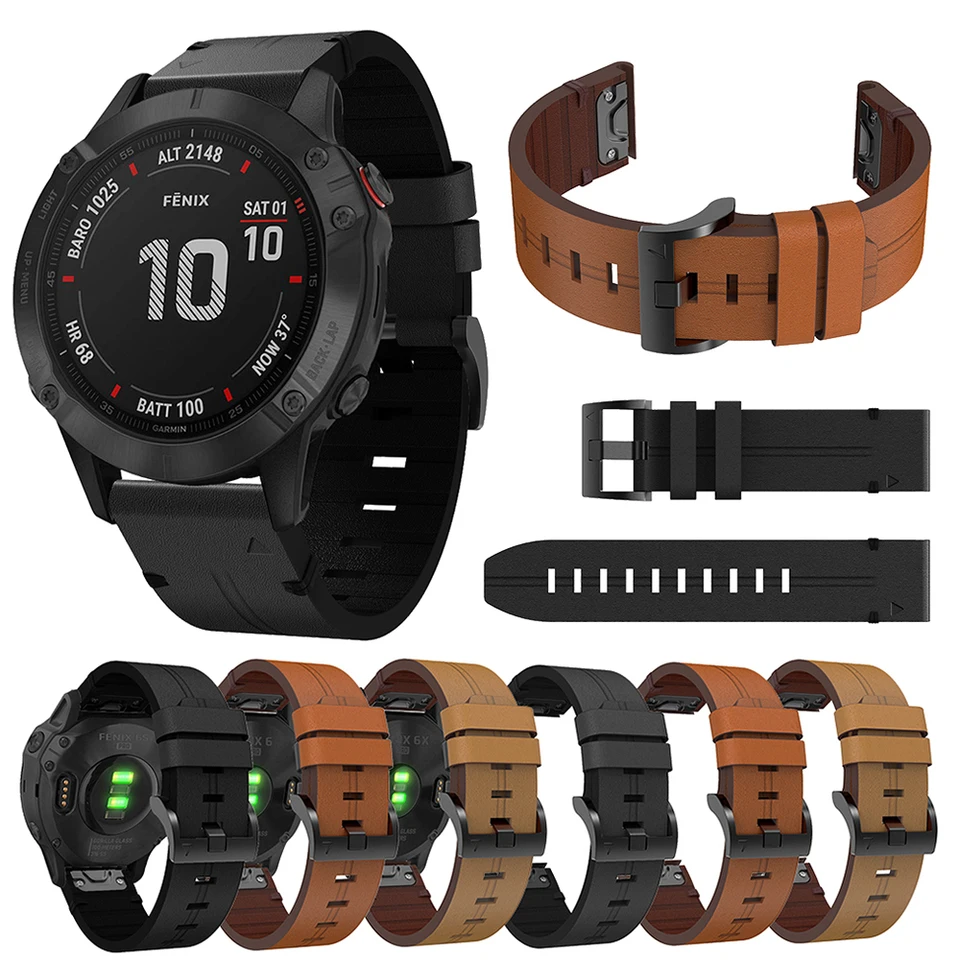 Kožený remienok pre 22 mm 26 mm pre Garmin Fenix ​​6/6x Pro 5/5x Plus rýchle vydanie hodiniek pre Garmin Epix Fenix ​​7 7x Smart Watch Band Band