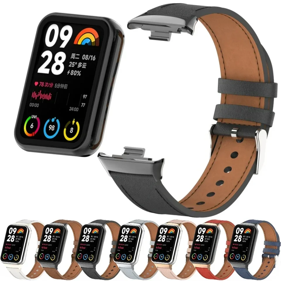 Kožený remienok pre Xiaomi Mi Band 9 Pro/8 Pro Vysoko kvalitný náramok náramku pre Redmi Watch 4/5 Belt Accessories