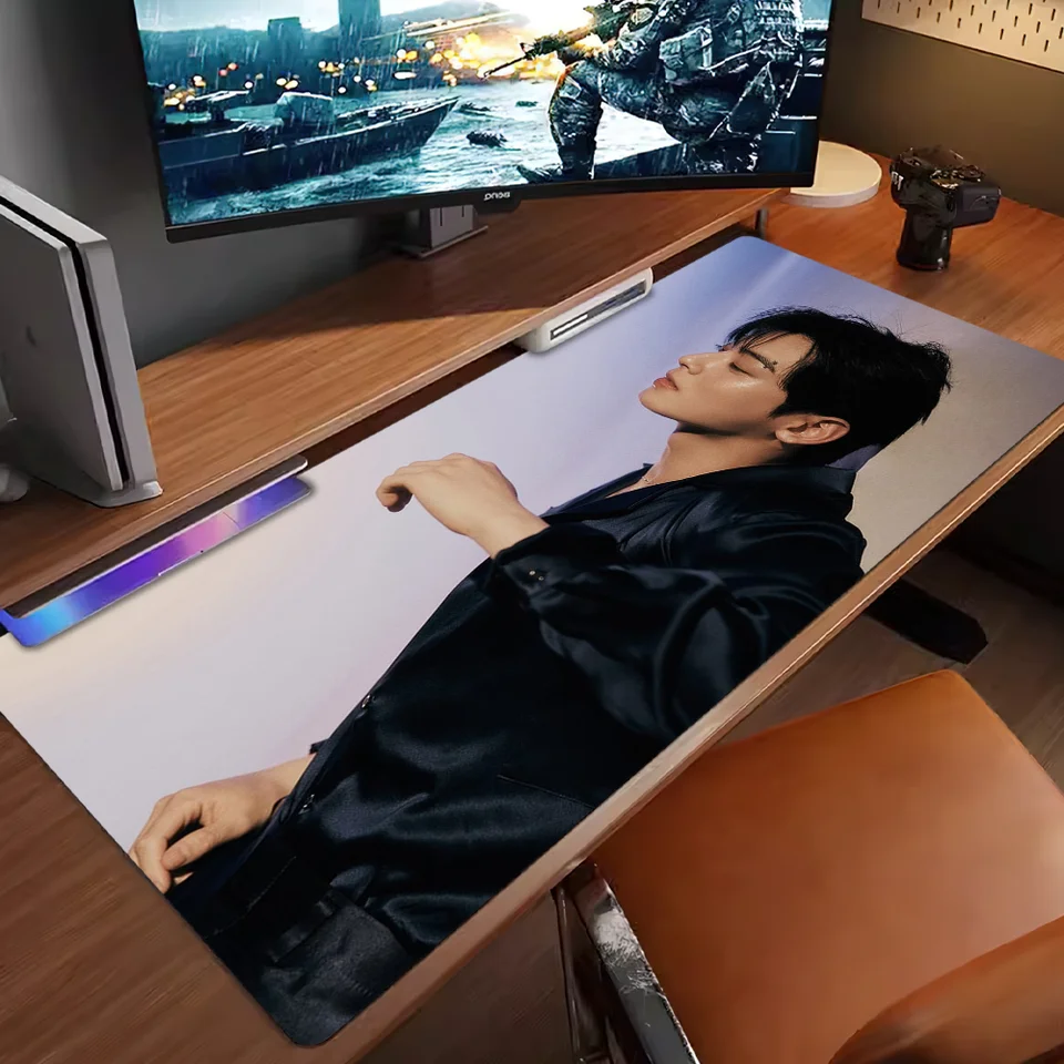 KPOP CHA EUN WOO WOO MOSE PAD PAD počítačový notebook Gamer Pad PC PC Office Gaming Accessory Klávesnica matk stolové rohože