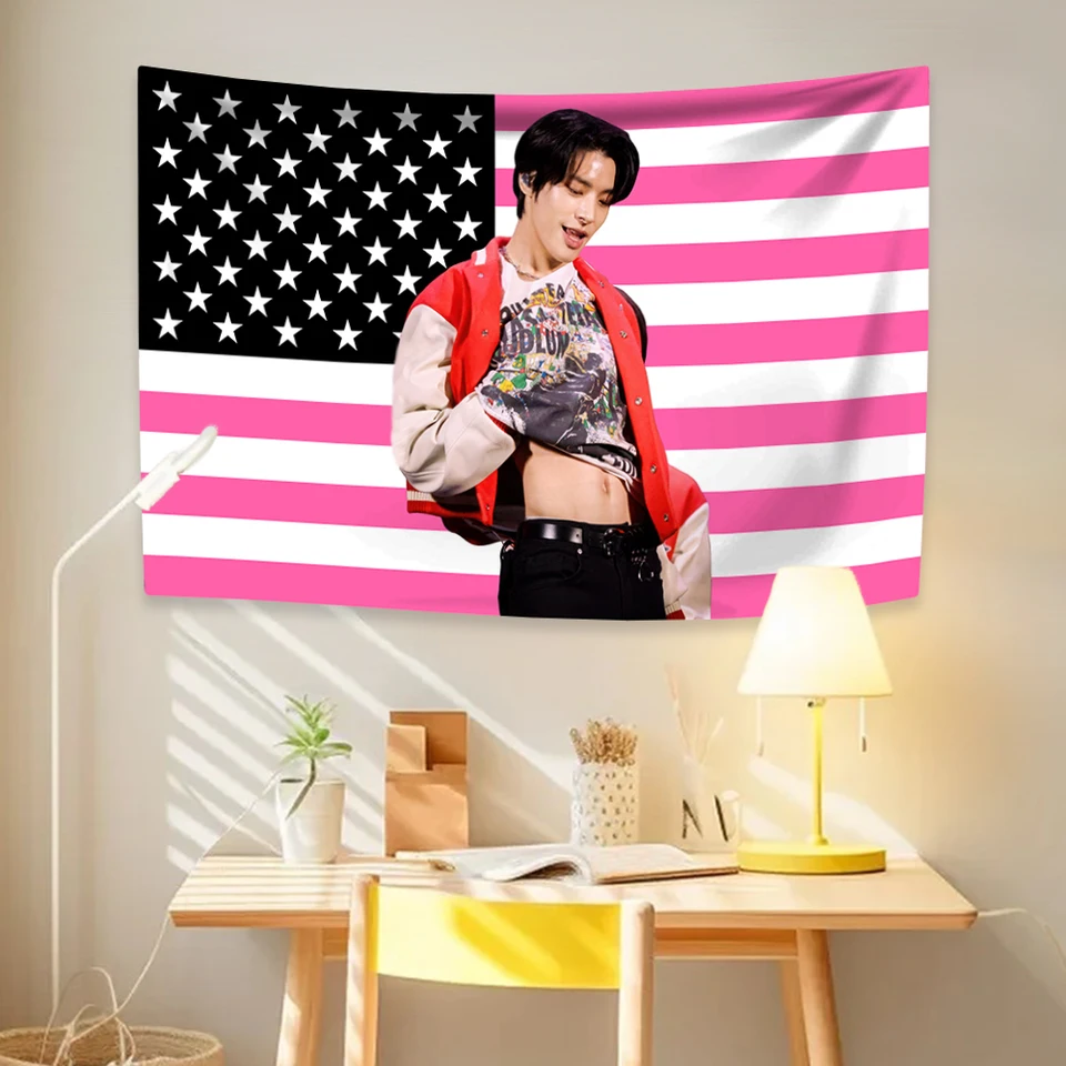 KPOP Hudobná hviezda Tapestry Jakes American Flag Domov Domáca spálň
