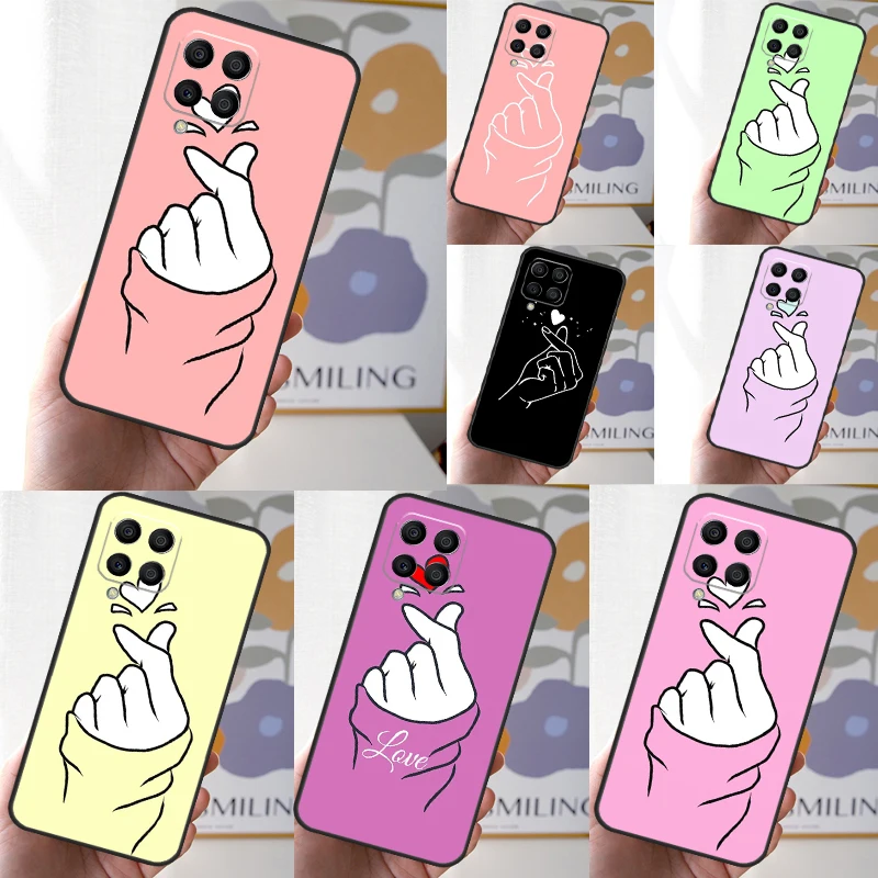 KPOP Ručné srdce pre Samsung Galaxy M32 M52 M12 M53 M33 M13 M14 M34 M54 M20 M21 M31 M51 M30S M15 M55