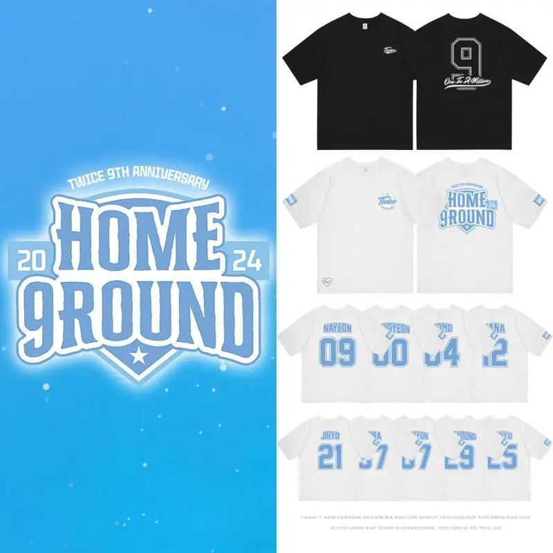 KPOP Twice FM HOME 9 ROUNG ROUDKÝ KROK COTNA TRUCH BREATIVE Hip HOP HOP TOP MAN/ŽENY PÁRSKE TIRY