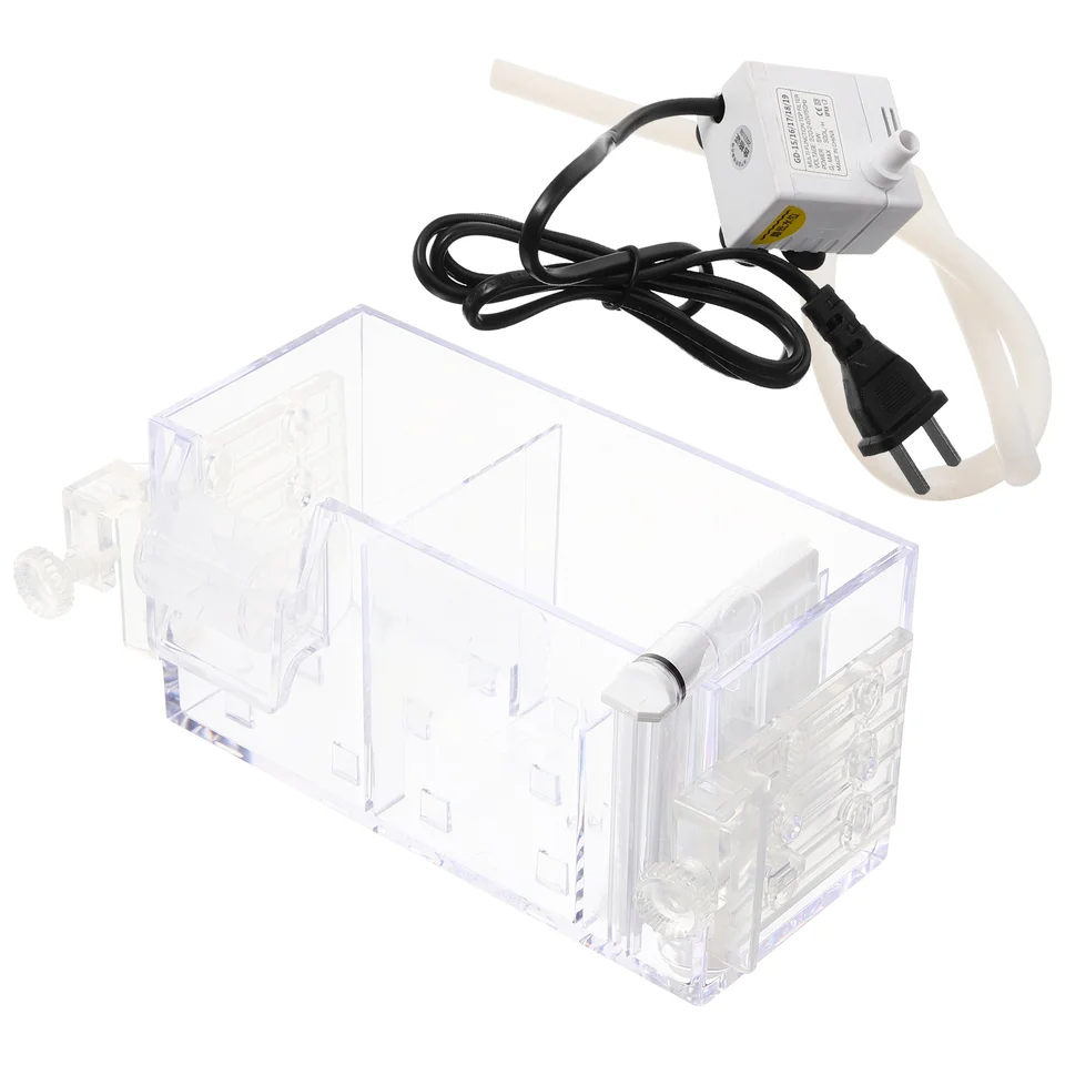 Krabica filtrácie akvária s filtrovým čistením akváriu Čistenie Kvapkanie filtra Filter Box Hanging Aquarium Fish Tank Box