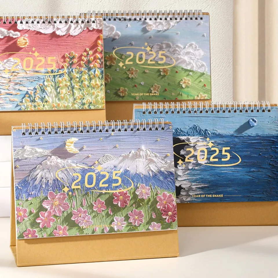 Kraft Paper Desktop Calendar Desktop Accessories Kreatívny denný harmonogram organizátora ročného programu Vintage Work Memo