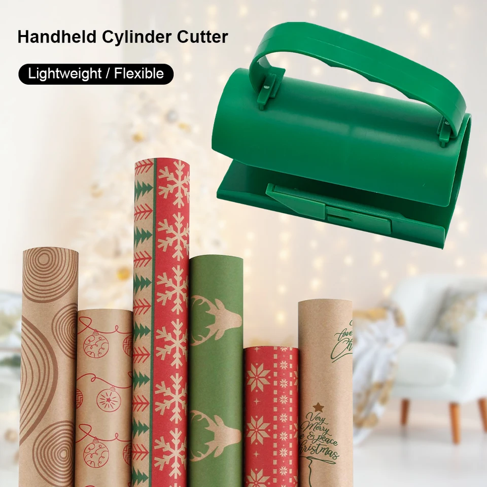 Kraft Paper Roll Slitter Cutter Lightweight Manual Round Rounder Prenosný ABS pre narodeninové dovolenkové remeselnícke balenie