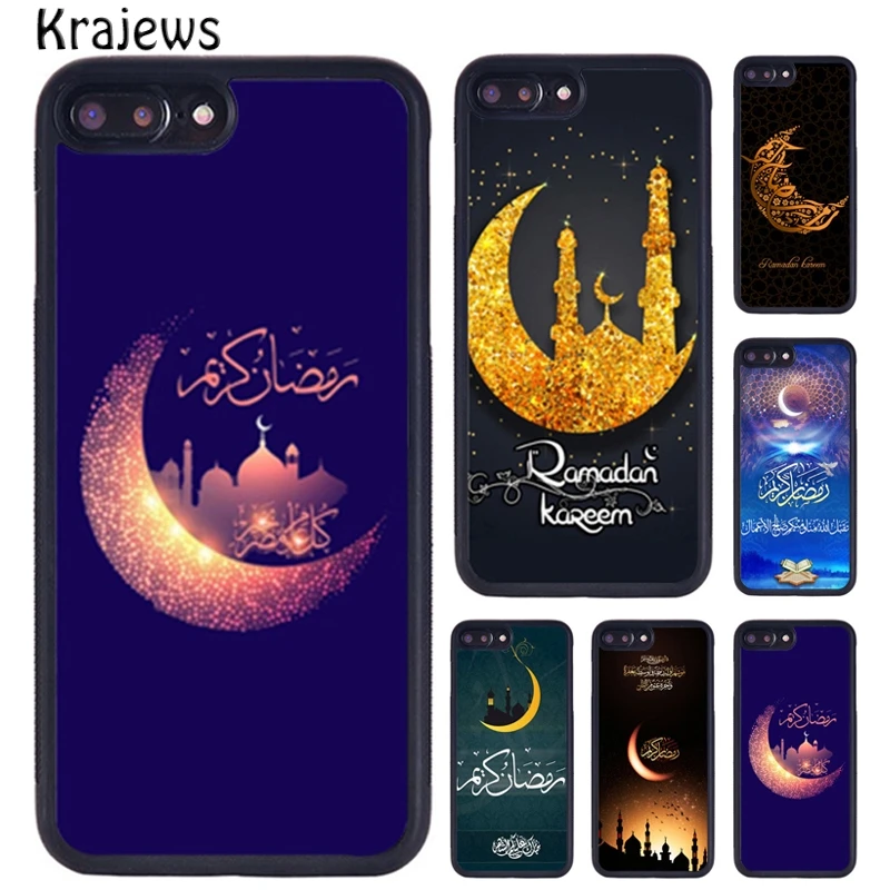 Krajews Islamský ramadan kareem telefónny puzdro pre iPhone 16 15 14 x xr xs 11 12 Mini 13 Pro Max Plus Cover Shell Coque