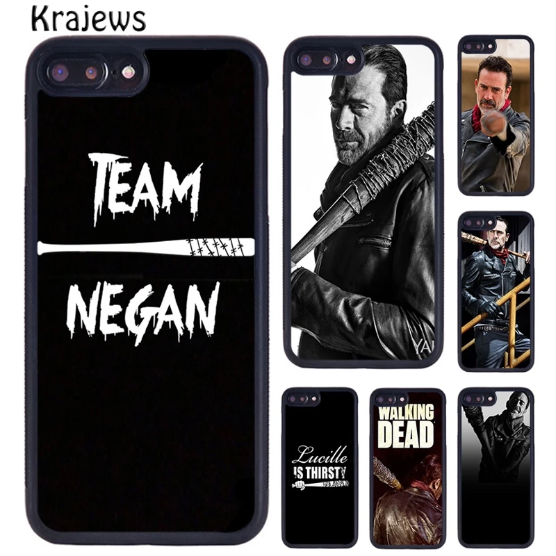 Krajews Negan Walking Dead Cover Puzdro pre iPhone 16 15 14 plus x xr xs 11 12 13 pro max coque