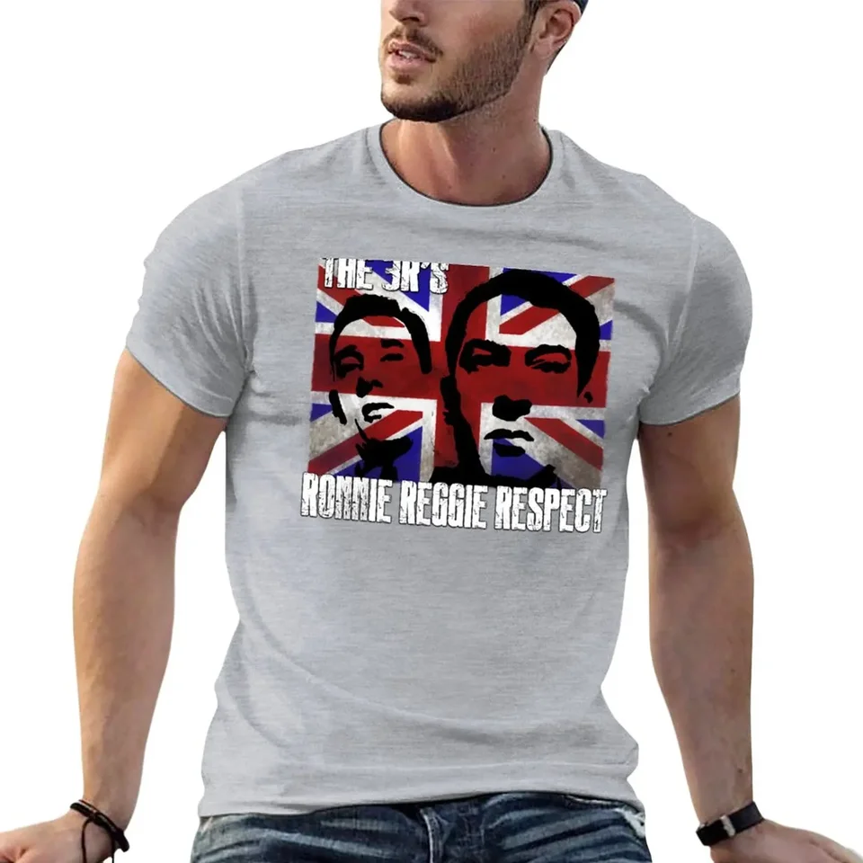 Kray Twins Union Jack Trh tričká Tričko Vintage oblečenie ťažké váhy Funnys pánske tričká