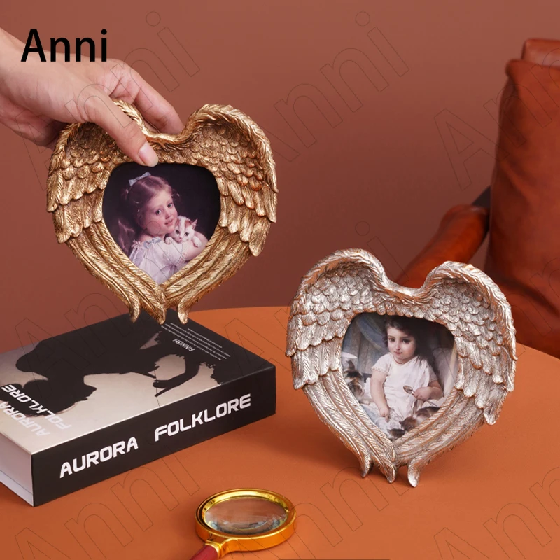 Kreativita Angel Wings Resin Gold Rámče